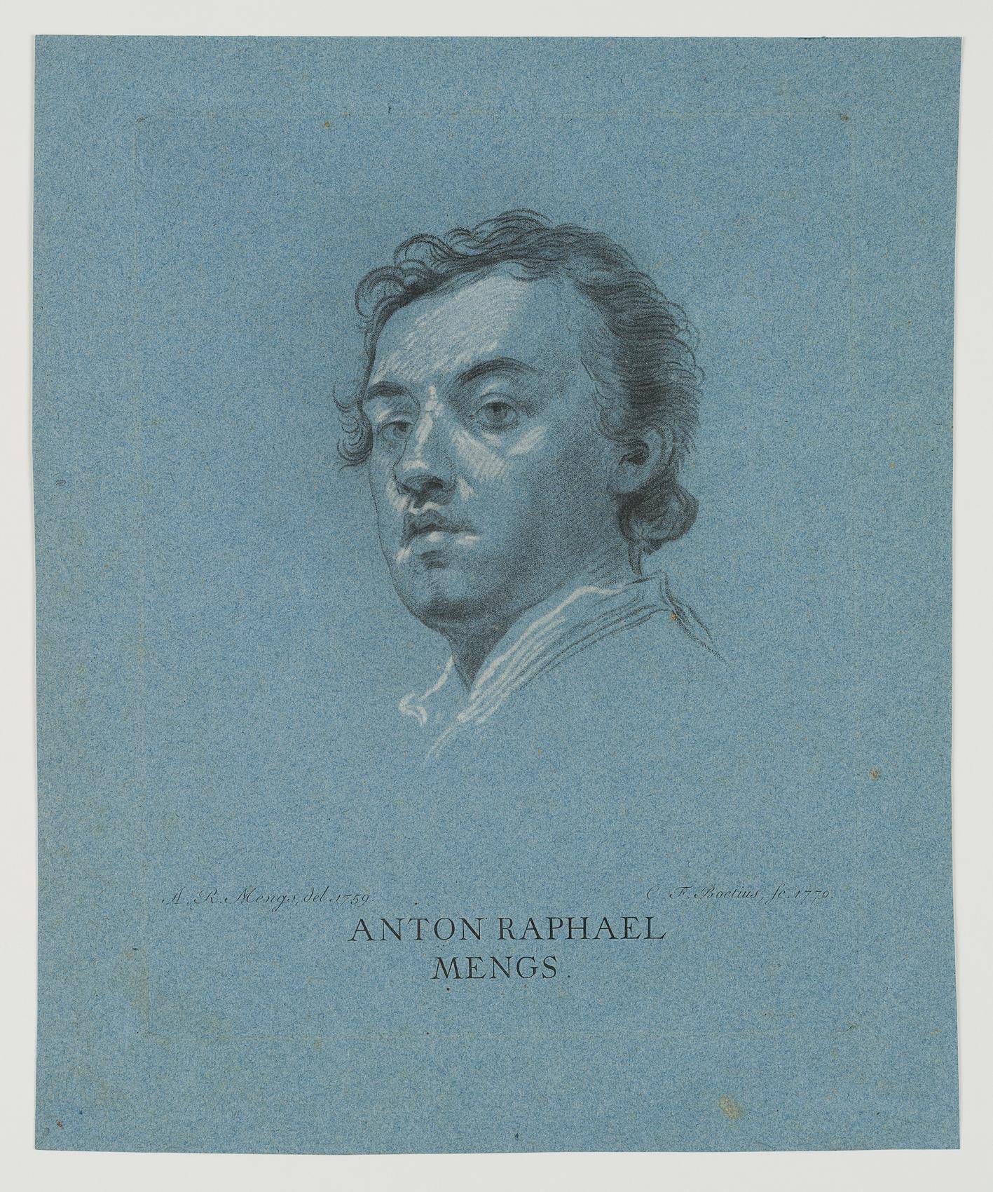 nach einem Selbstporträt des Malers Anton Raphael Mengs (1728-1779)
