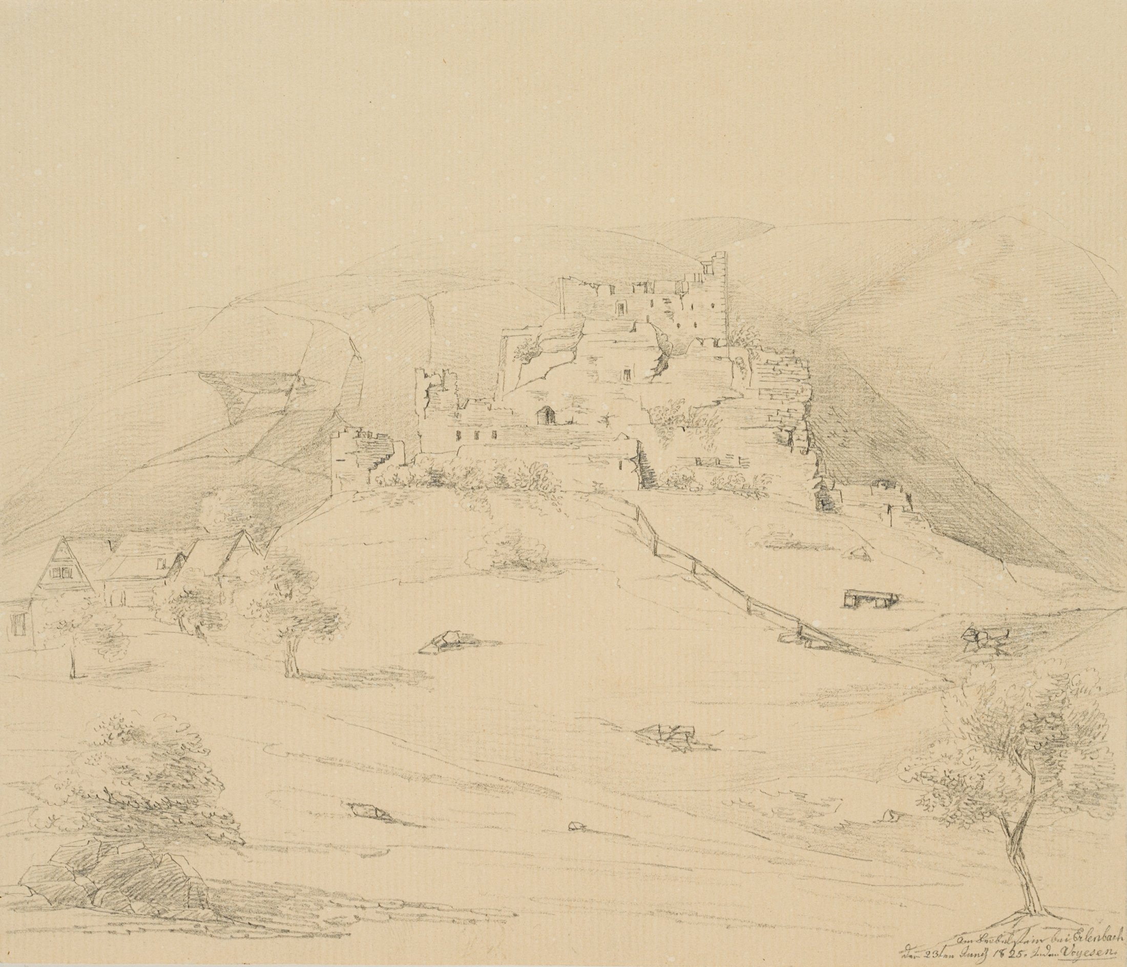 Burgruine bei Erlenbach in den Vogesen