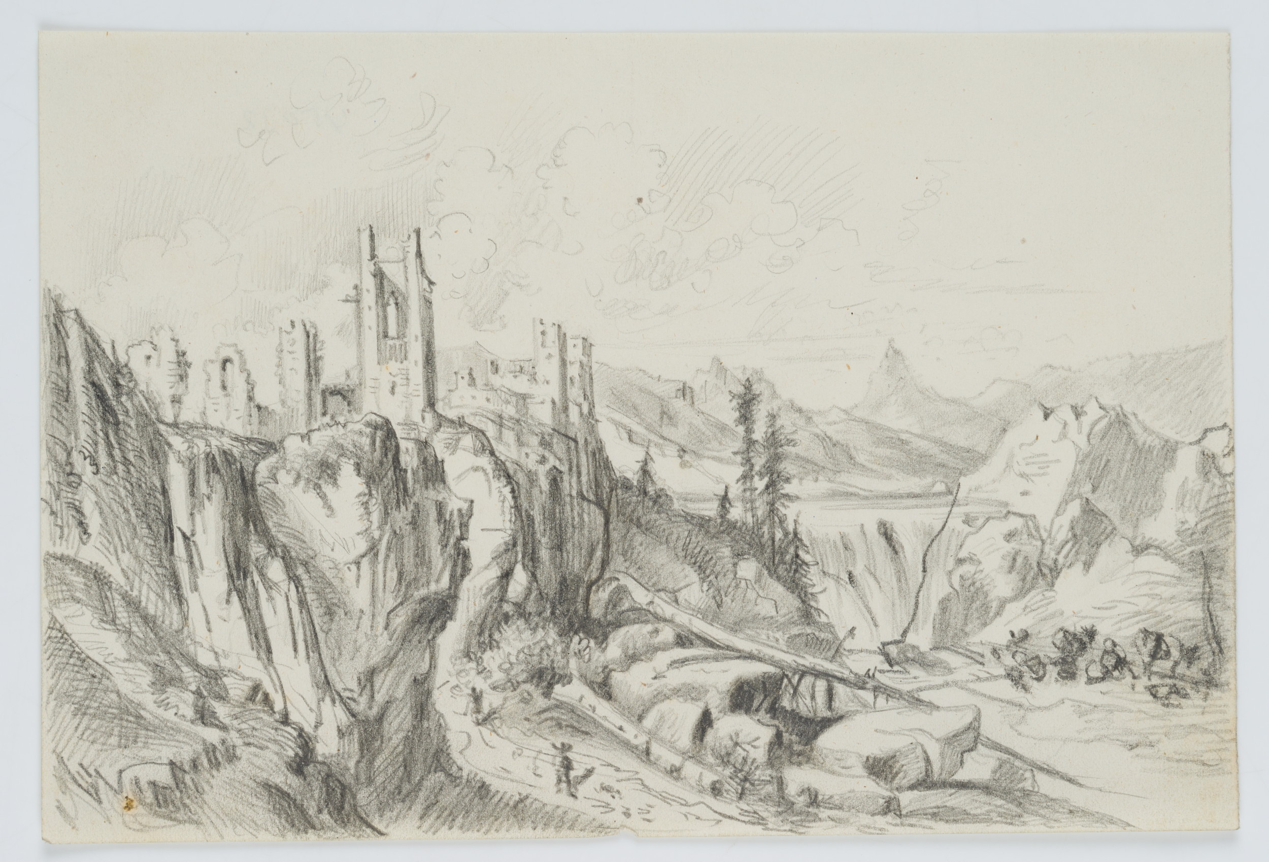 Felsenlandschaft mit Burg