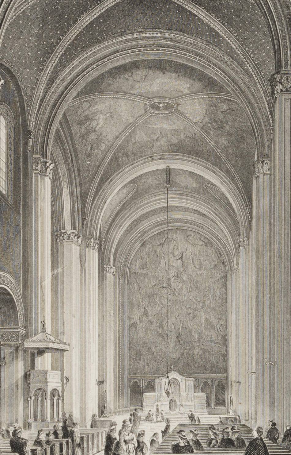 Nach G.Seeberger, Innenansicht der Ludwigskirche zu München