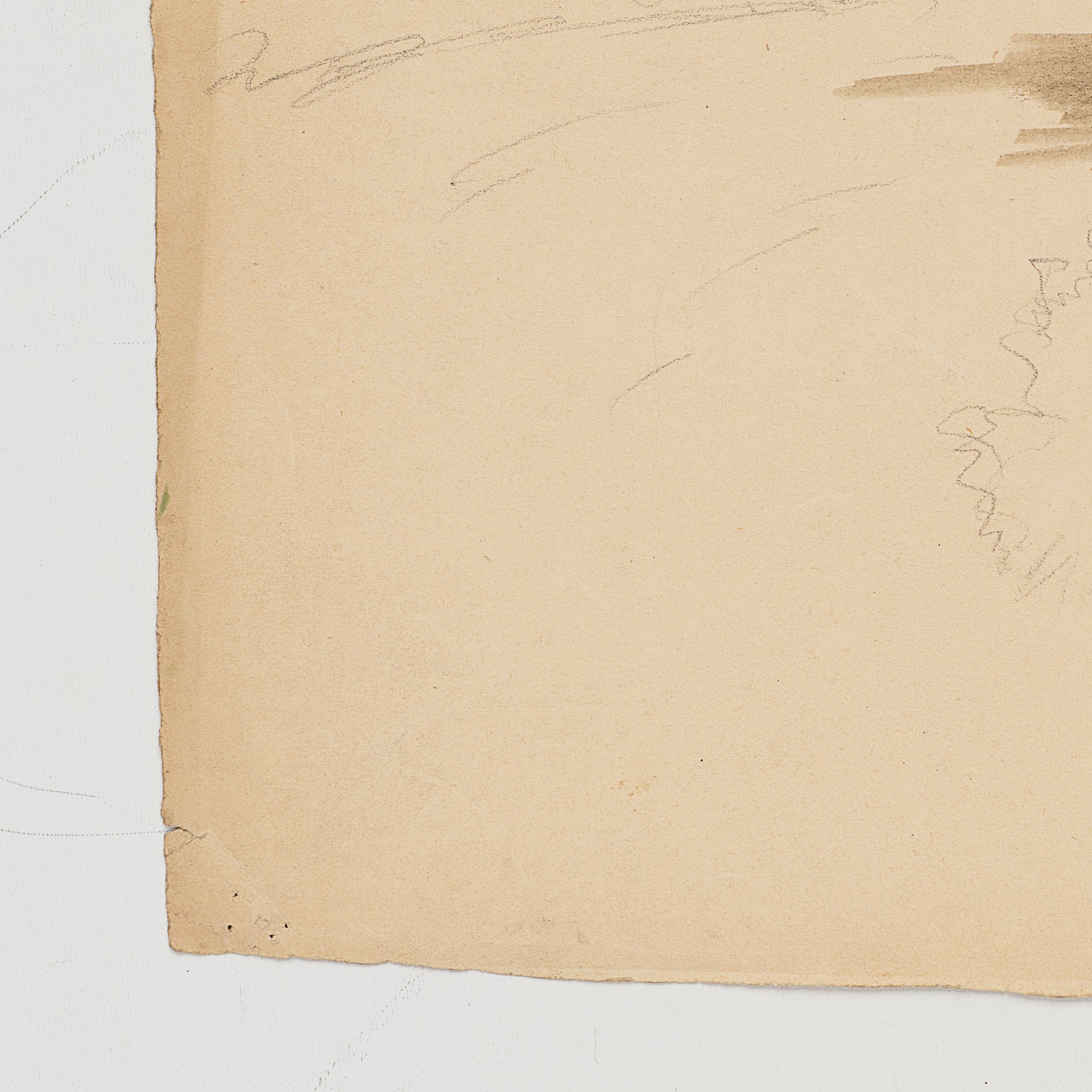 Studie einer Landschaft mit Baum und Zaun