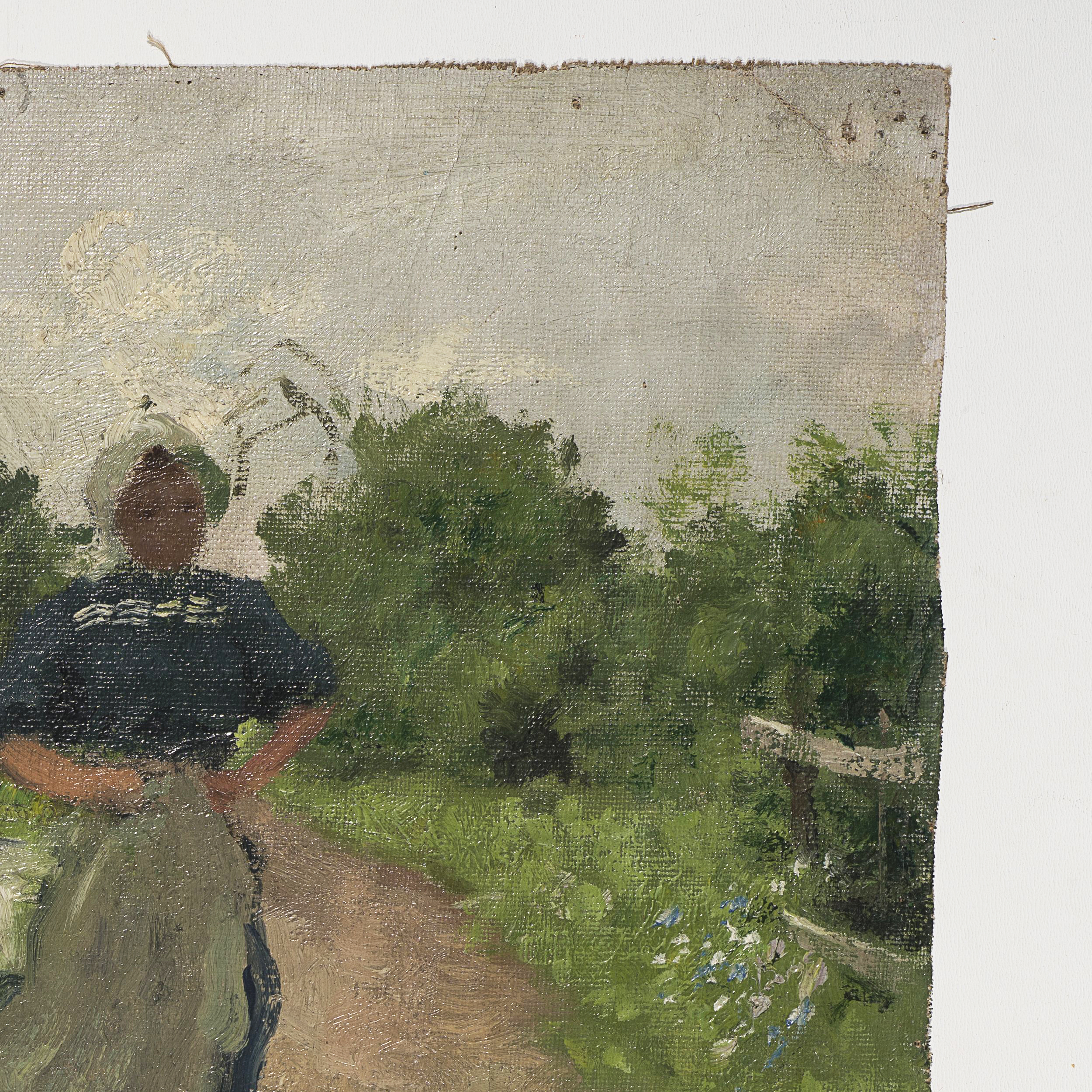 Zwei Frauen am Feldweg