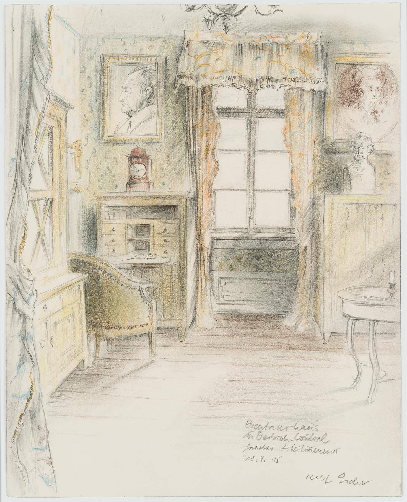 Goethes Arbeitszimmer im Brentano-Haus in Oestrich-Winkel
