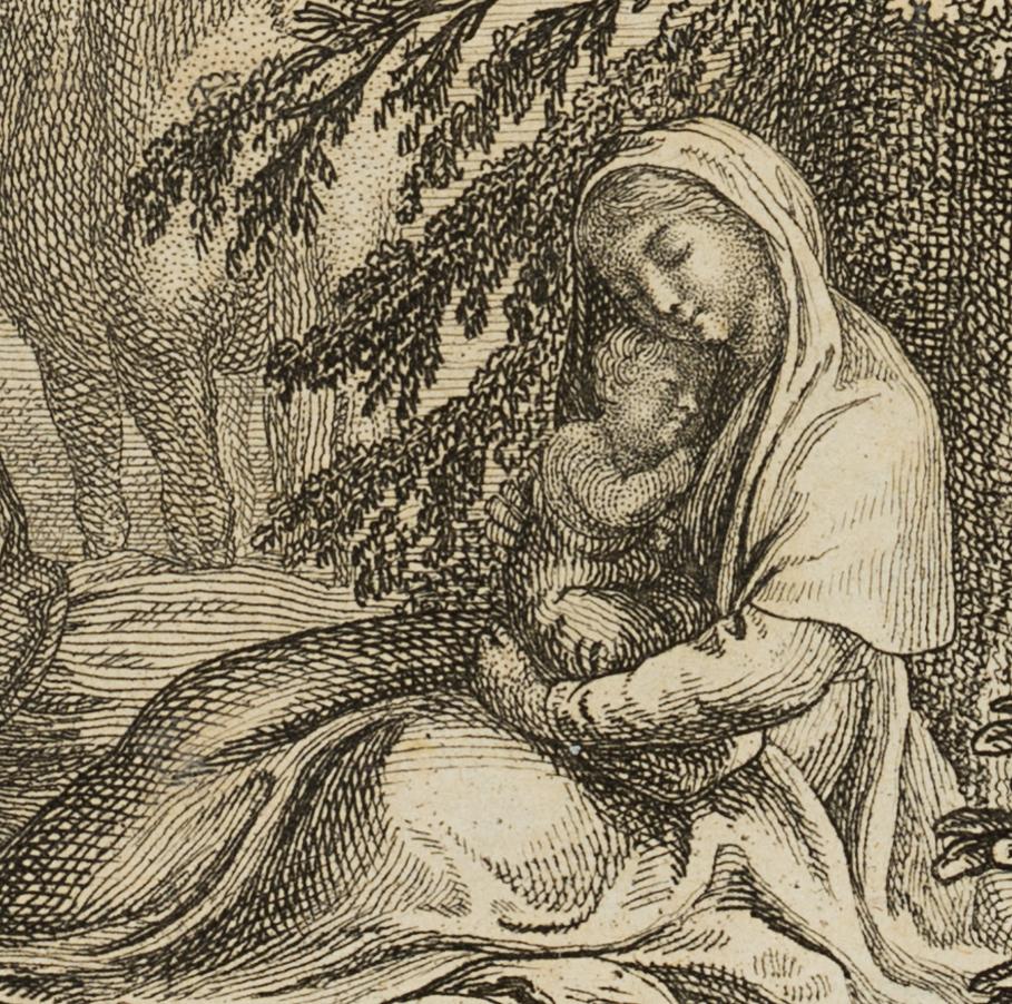 Die Ruhe der heiligen Familie auf der Flucht nach Aegypten
