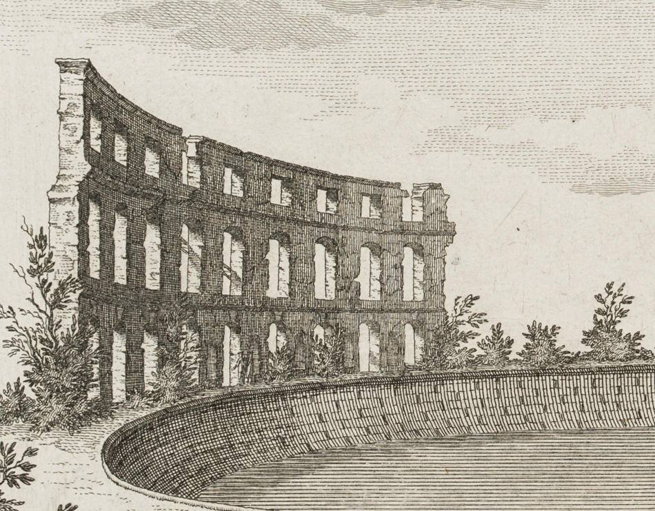 Ansicht des Ruinenbergs im Schlosspark von Sanssouci in Potsdam
