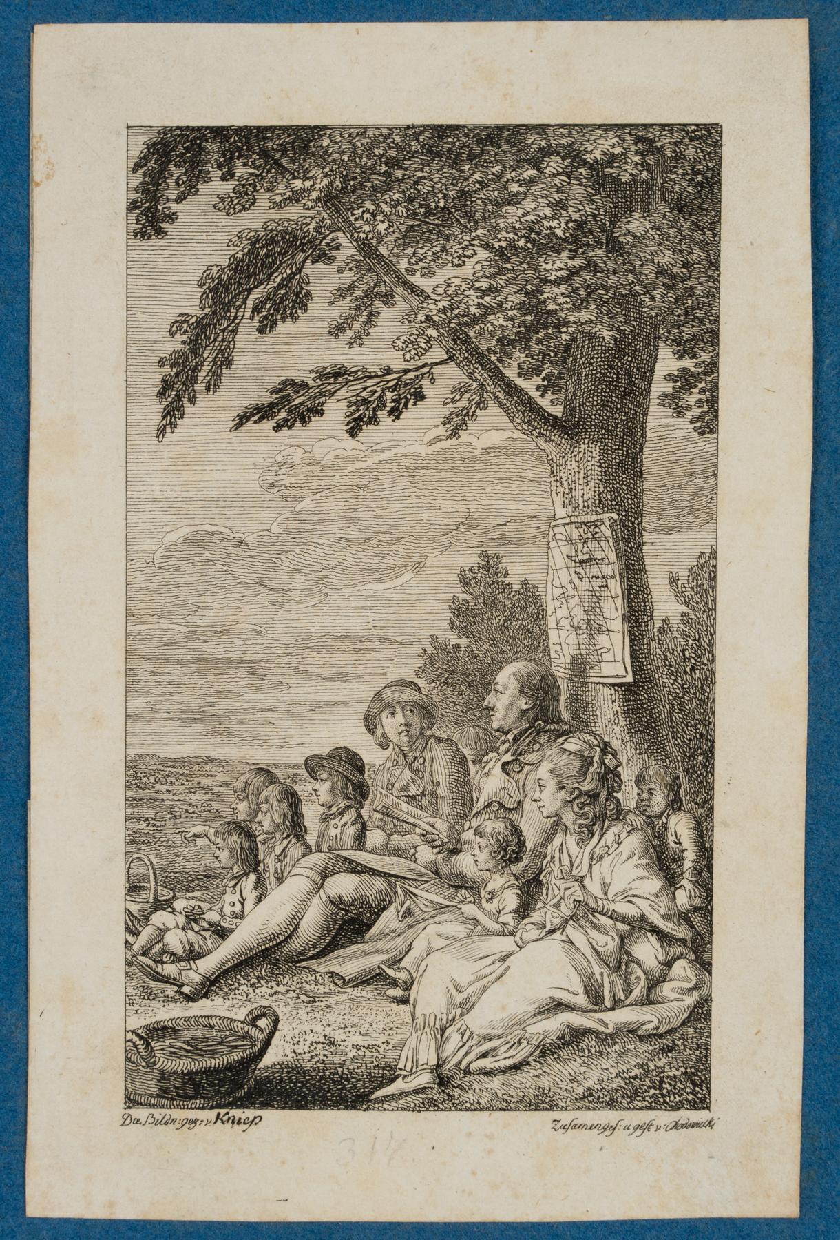Joachim Heinrich Campe mit seiner Familie