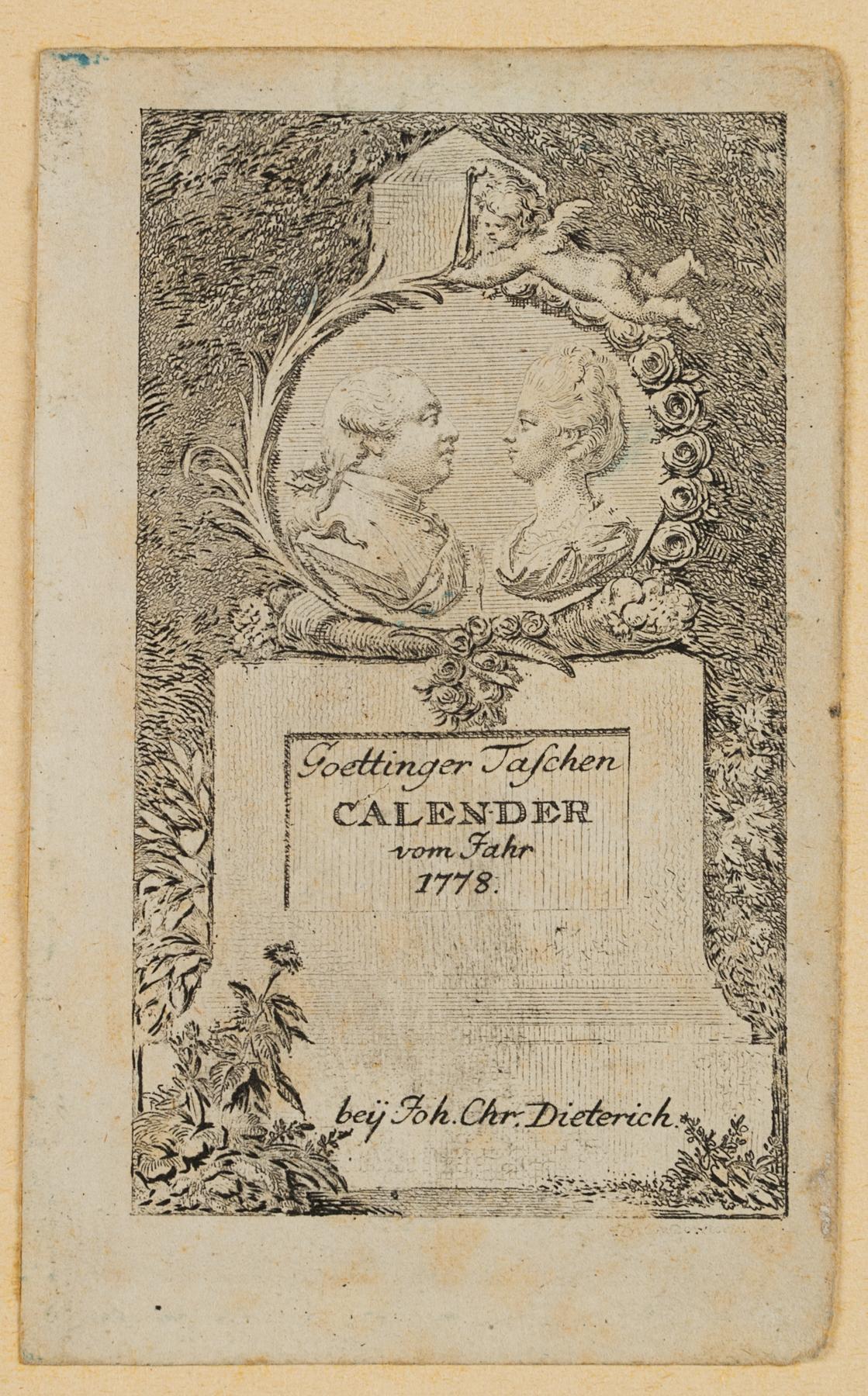 Titelblatt zum Göttinger Taschen-Calender für 1778