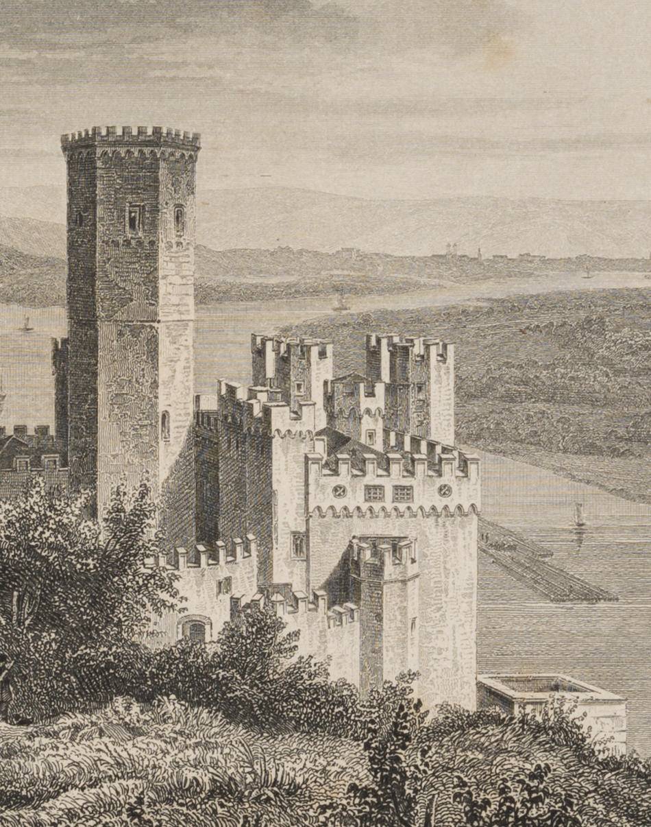 Nach C.Schmeich, Schloss Stolzenfels über dem Rheintal