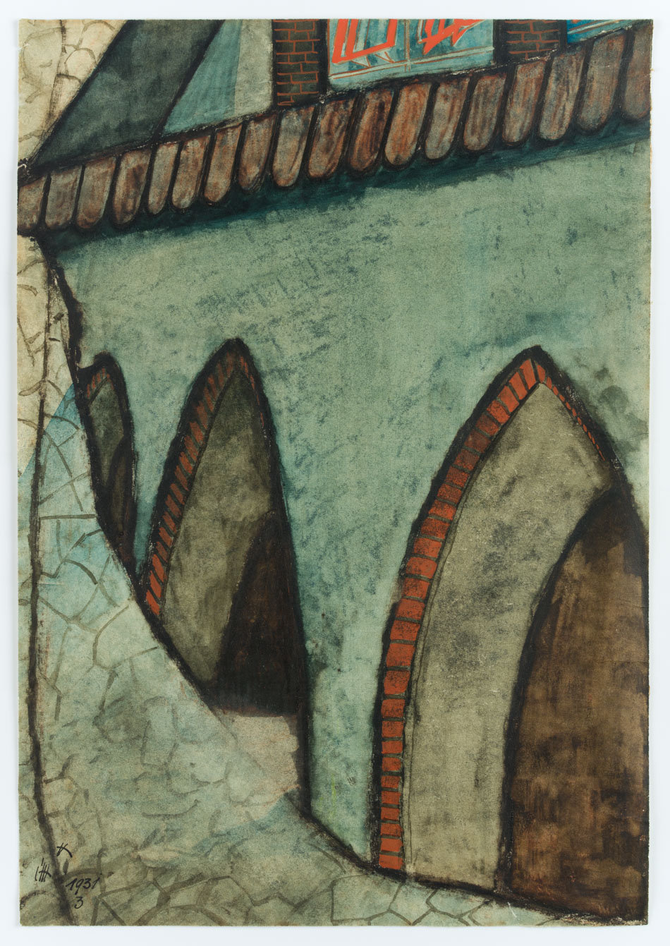 Ansicht einer alten Logenmauer