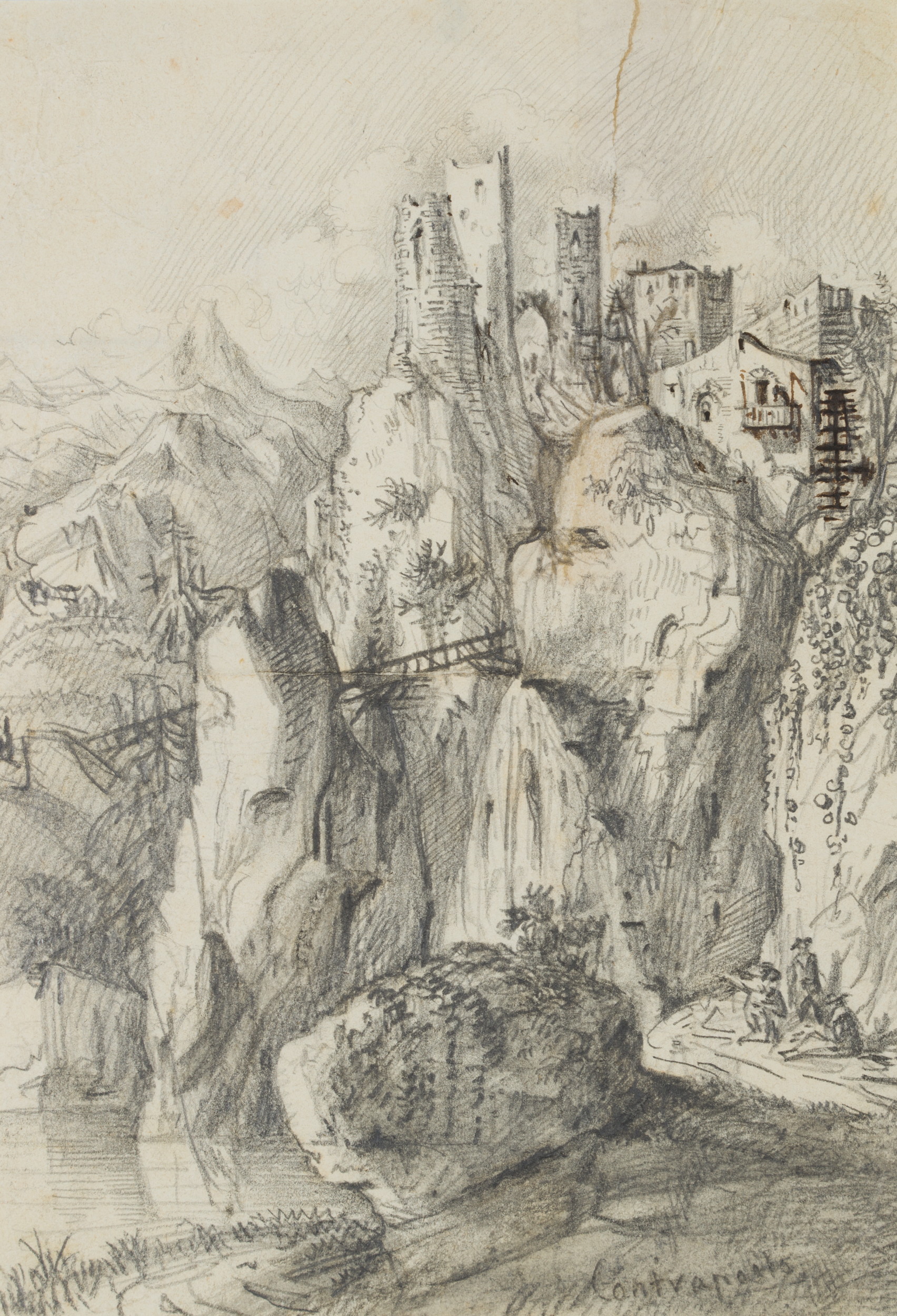 Felsengebirge mit Burg