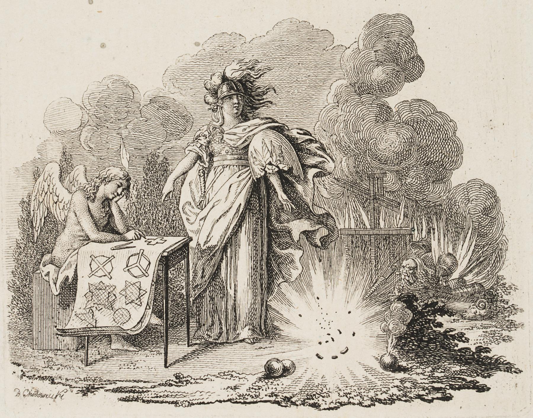 Bellona unterrichtet den Genius des Krieges