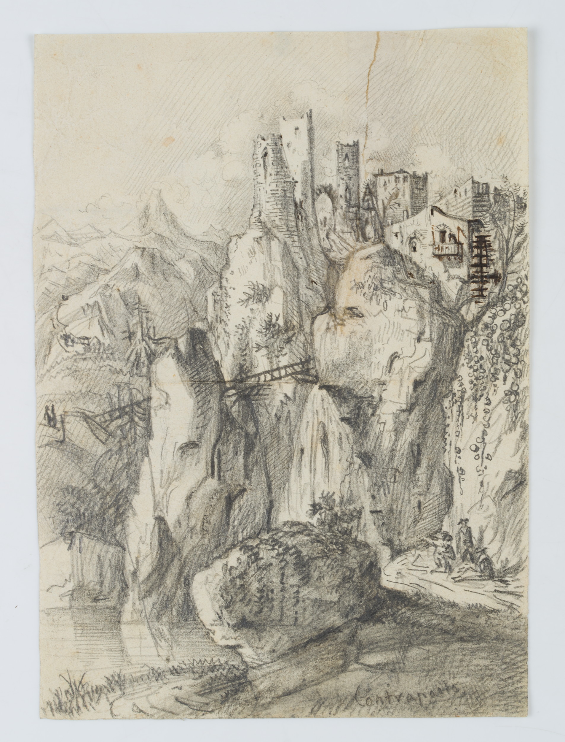 Felsengebirge mit Burg