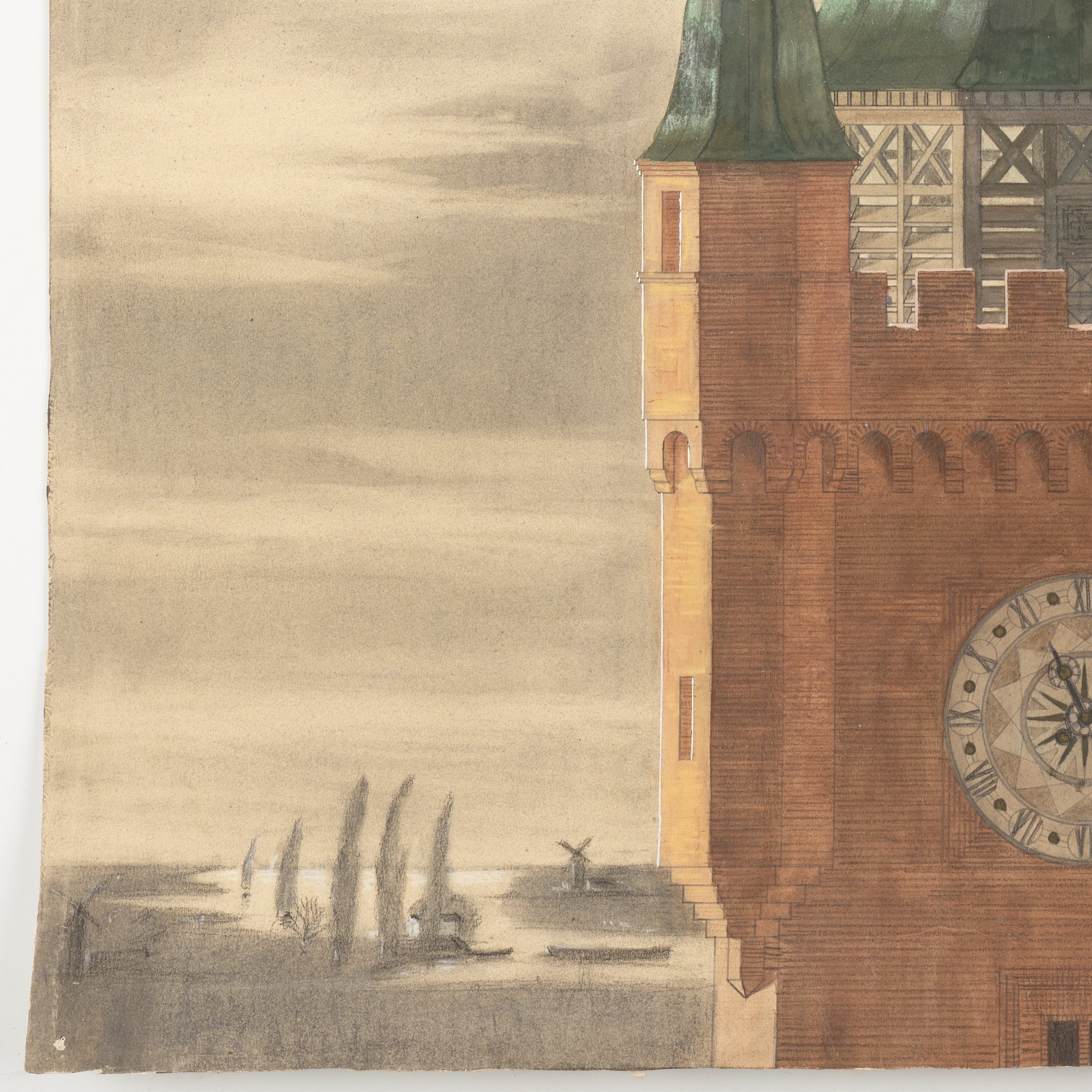 Ansicht eines Kirchturms, St.-Georgen-Kirche Wismar(?)
