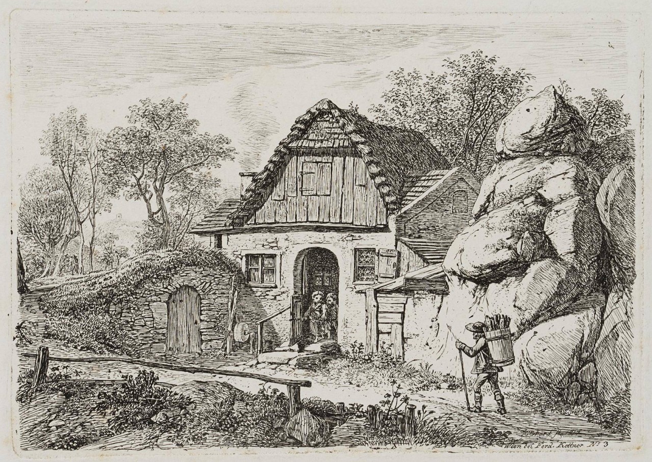 Bauernhaus am Felsen