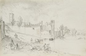Am Fluss vor den Mauern von Verona