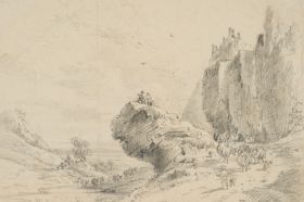 Felsenlandschaft mit Ruine