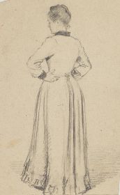 Stehende Frau von hinten