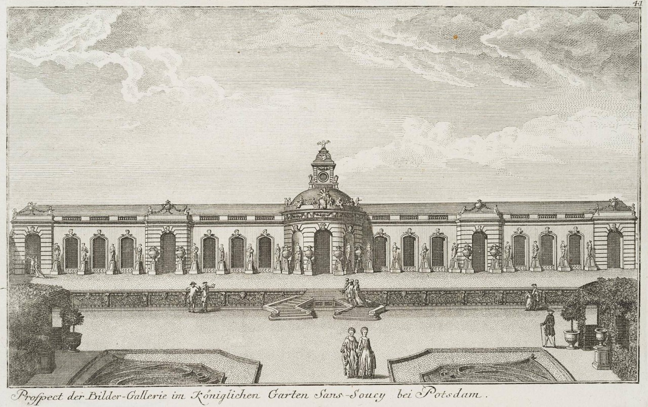 Ansicht der Bildergalerie im Park von Sanssouci bei Potsdam