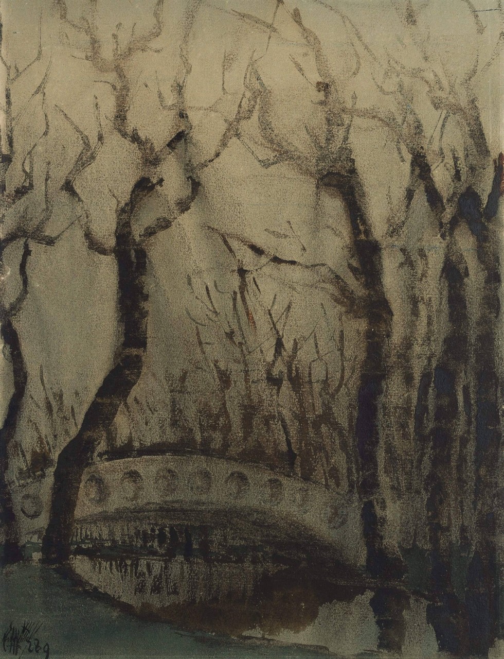 Landschaft mit BrÃ¼cke