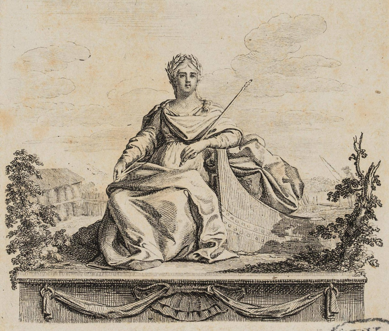 Weibliche Allegorie mit Kornähren