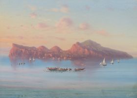 Capri. Abendstimmung am Meer