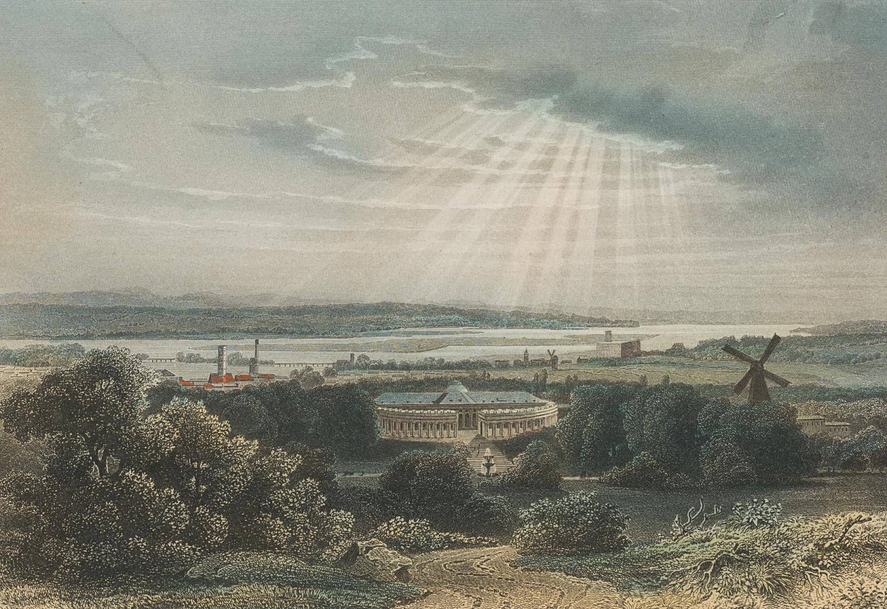 Nach I. Ahrens, Romantische Ansicht des Schlosses Sanssouci