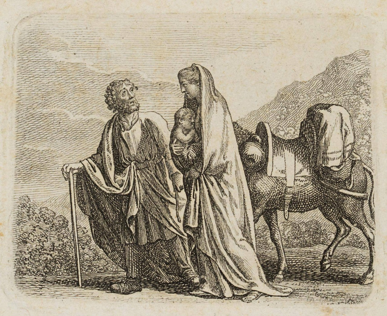 Die Flucht der heiligen Familie nach Aegypten