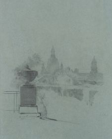 Blick vom Palaisgarten auf Dresden