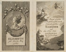 Titel und Portrait zum Lauenburger Kalender für 1779
