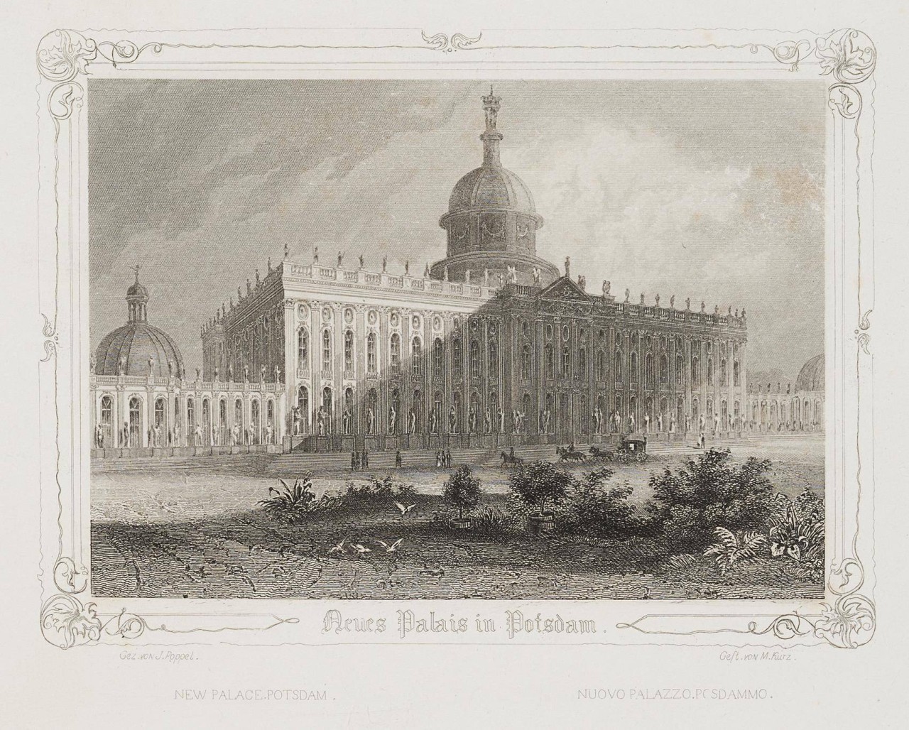 Ansicht des Neuen Palais in Potsdam