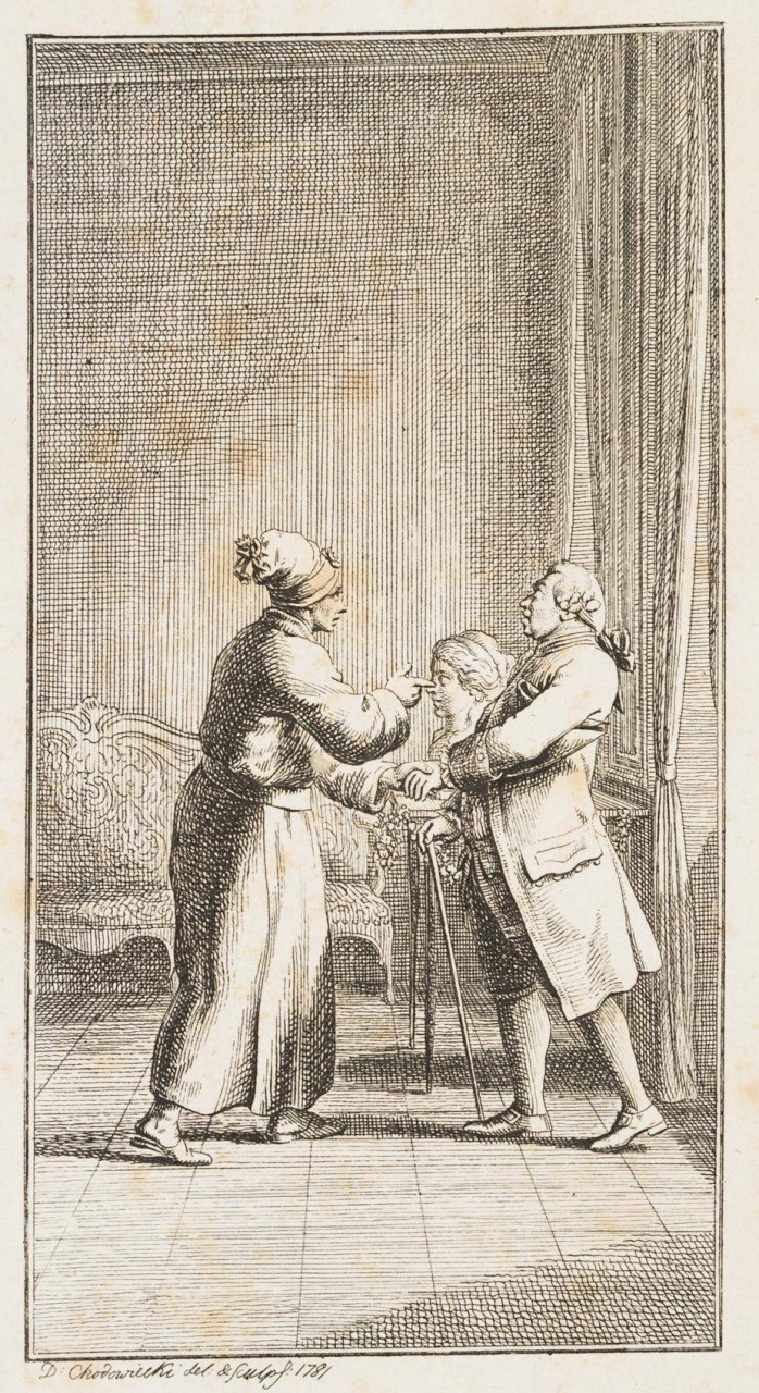 Webson zeigt Dr. Braun die Büste von Madame Arend