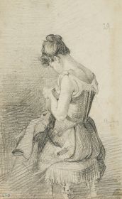 Mädchen bei der Handarbeit