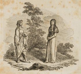 Jüngling und Nonne in Landschaft