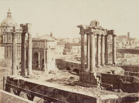 Das Forum Romanum vom Kapitol zum Septimius-Severus-Bogen und Saturntempel