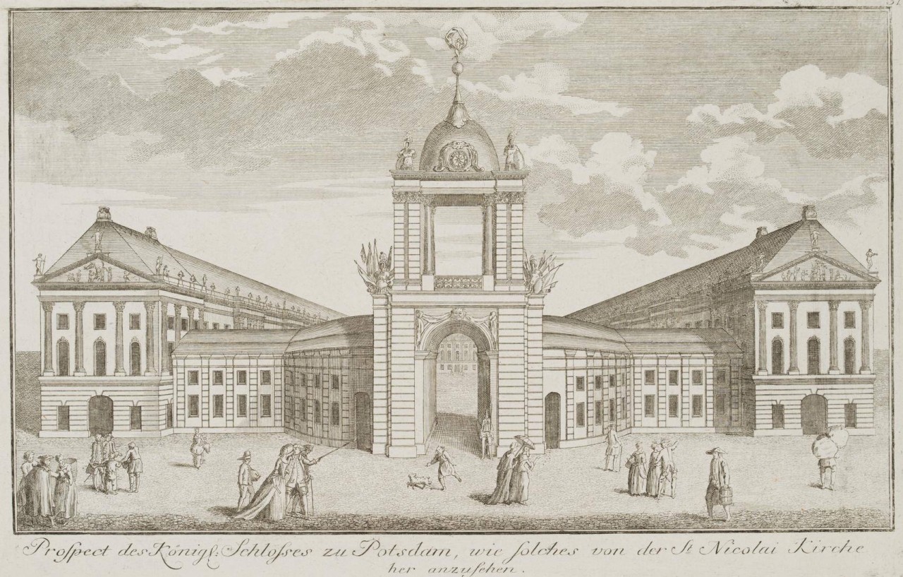 Ansicht des Hauptportals des Stadtschlosses in Potsdam
