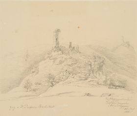 Blick auf die Ruine Burg Scharfenberg (gen.: "Münz")