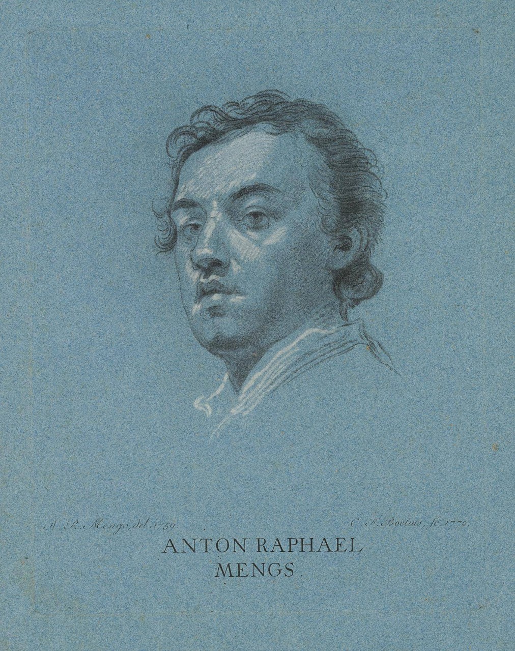 nach einem Selbstporträt des Malers Anton Raphael Mengs (1728-1779)