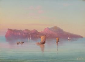 Capri. Abendstimmung am Meer