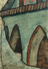 Ansicht einer alten Logenmauer