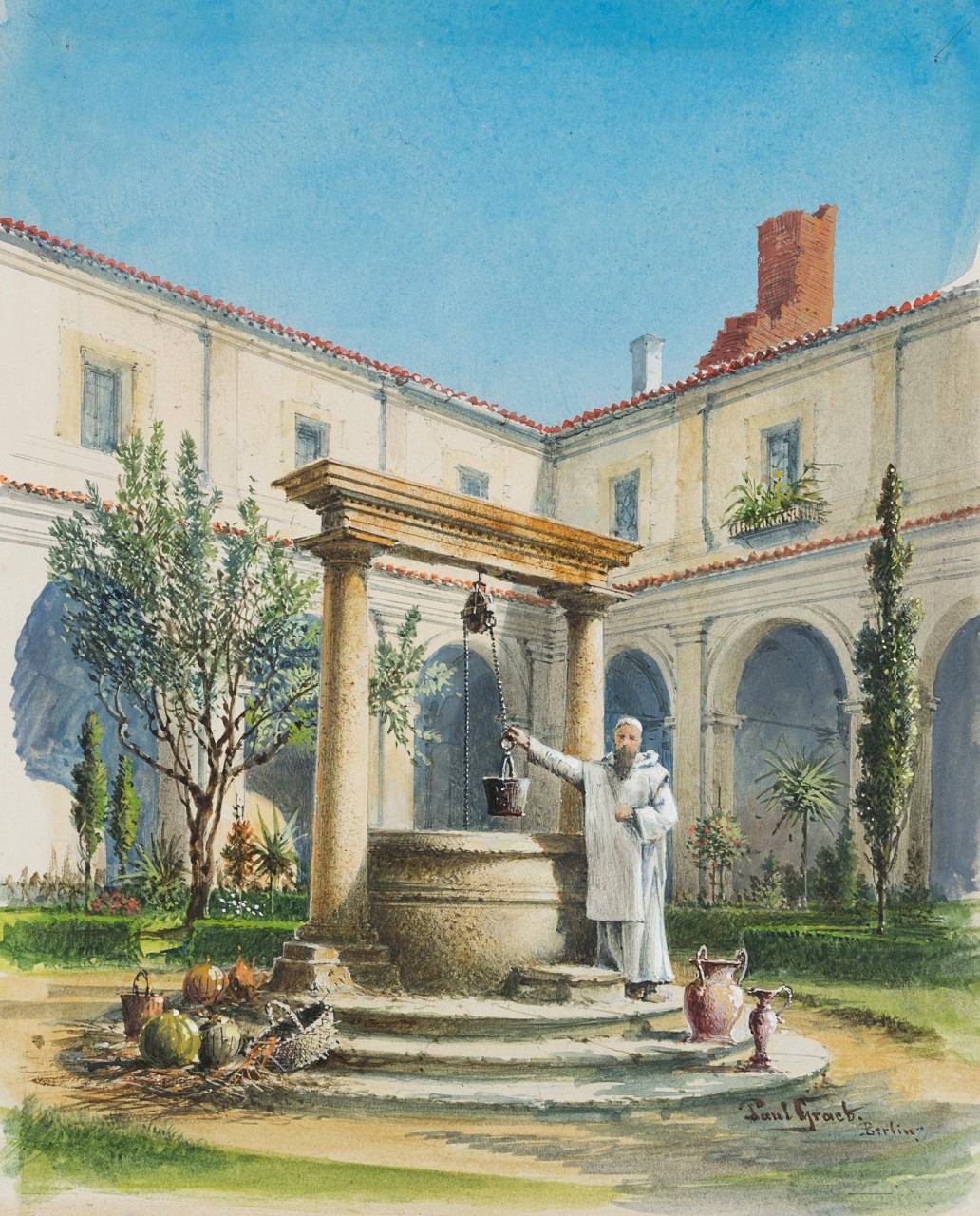 Mönch am Brunnen