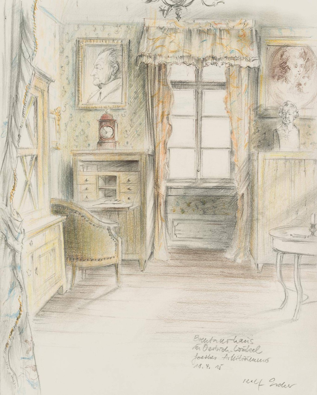 Goethes Arbeitszimmer im Brentano-Haus in Oestrich-Winkel