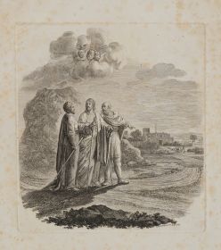 Die Jünger zu Emaus. Erstes Blatt