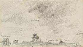 Wolkenstudie mit Kapelle