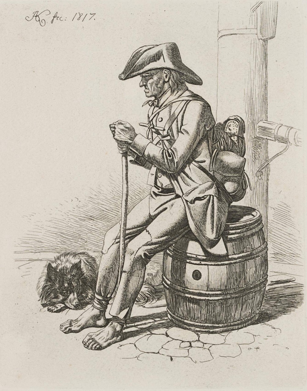 Der Invalide bei der Pumpe