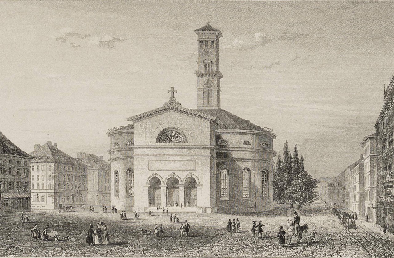 Ansicht der Protestantischen Matthäuskirche zu München