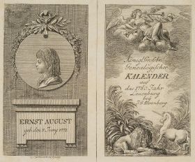 Titel und Portrait zum Lauenburger genealogischen Kalender für 1780