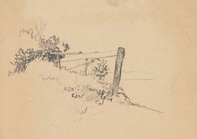 Doppelseitiges Blatt mit Landschaftsskizzen