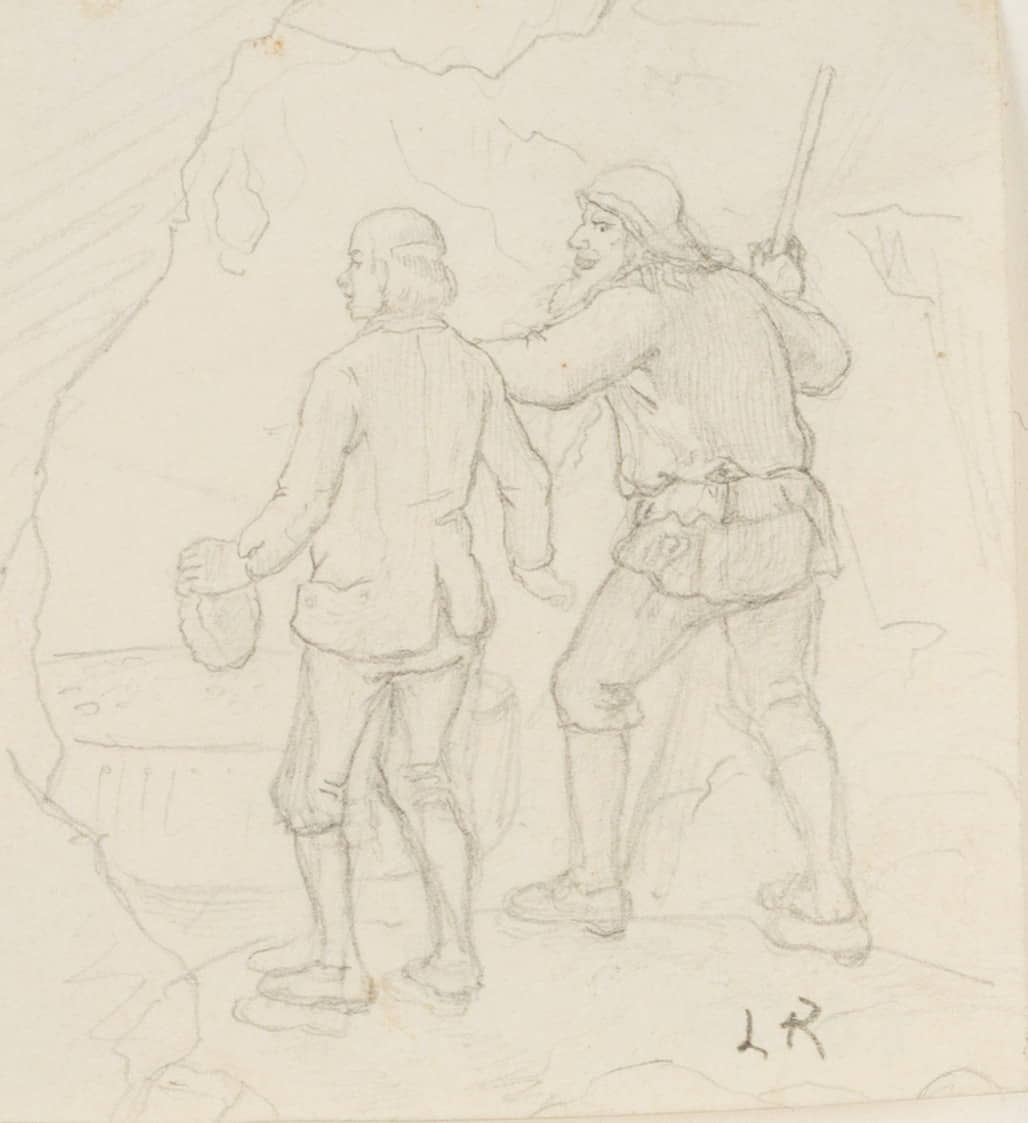 Rübezahl mit Veit in der Schatzhöhle