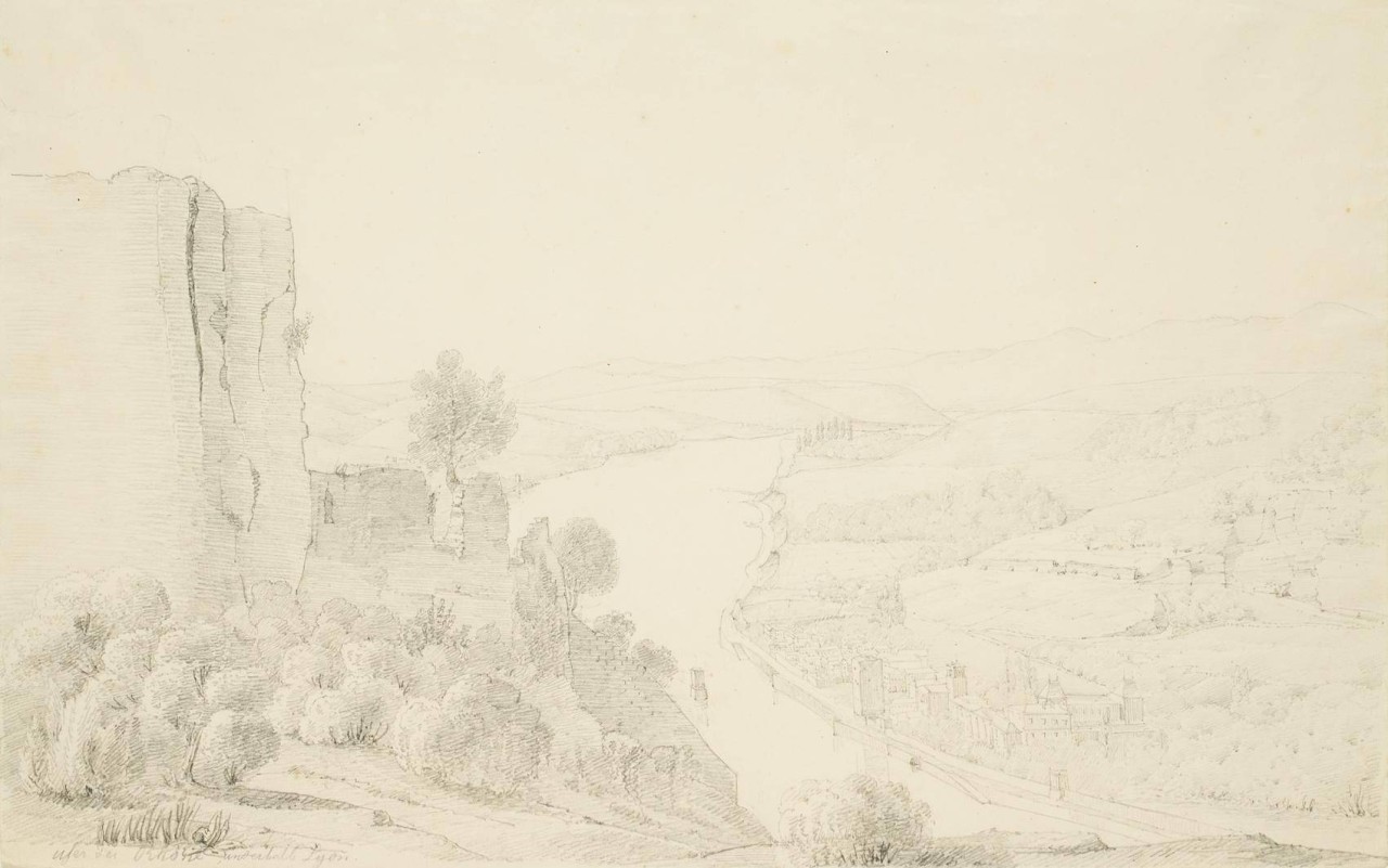 Ufer der Rhône unterhalb von Lyon