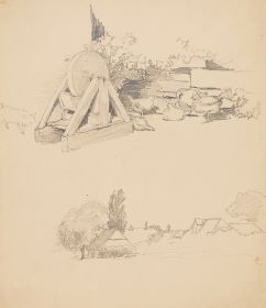 Studie: Bauernhof und Dorflandschaft